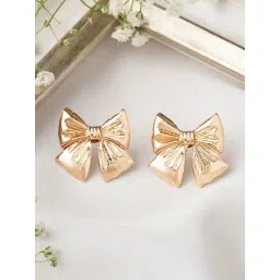 Joker & WItch Gold Stud Theodora Bow Style Stud Earring-picture-26