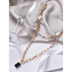 JOKER & WITCH Gold-Toned & Black Two Layered Necklace-picture-35