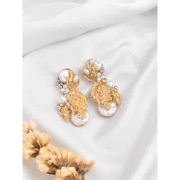 JOKER & WITCH Gold-Toned Contemporary Drop Earrings-picture-23