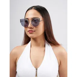 Joker & WItch Grey UV Protection Cat Eye Sunglasses for Women-picture-45