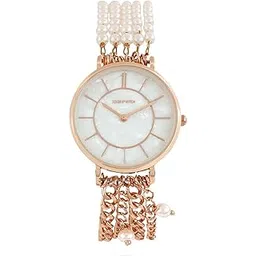 joker & witch Joker and Witch Constance 32mm Watch Length: 19.5 CM White Dial 18mm Rose Gold Metal Alloy Strap Watch for Women-picture-16