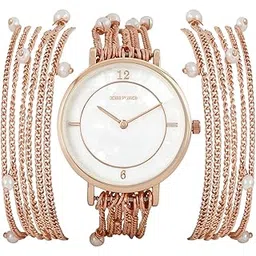 joker & witch Joker and Witch Millicent 32mm Watch Length: 54 CM White Dial 18mm Rose Gold Metal Alloy Strap Watch for Women-picture-14