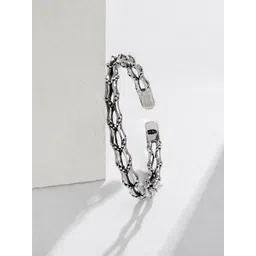 JOKER & WITCH Men Silver-Plated Wraparound Bracelet-picture-17