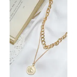 Joker & Witch Nodo Chain Link Layered Golden Princess Necklaces-picture-21