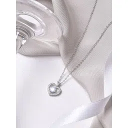 JOKER & WITCH Silver-Toned & Stone-Studded Pendant With Chain-picture-26