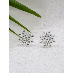 JOKER & WITCH Silver-Toned Classic Studs Earrings-picture-41