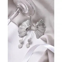 JOKER & WITCH Silver-Toned Contemporary Drop Earrings-picture-16