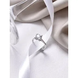 JOKER & WITCH Silver-Toned Rora Square Cut Adjustable Ring-picture-36