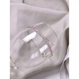 JOKER & WITCH Women Pink & Silver-Toned Link Bracelet-picture-25