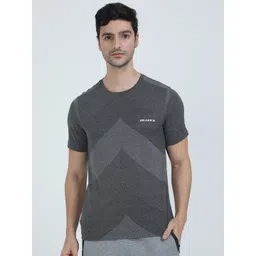 JOLGER Slim Fit Geometric Printed Rapid-Dry Breathable Gym T-shirt-picture-36