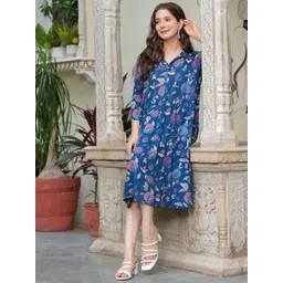 Jollity Floral Print Fit & Flare Dress-picture-27