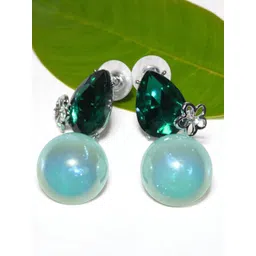 Jolly Faces Artificial Stones Studded And Beaded Spherical Shaped Drop Earrings-picture-26