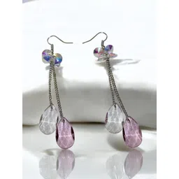 Jolly Faces Artificial Stones Studded Contemporary Drop Earrings-picture-11