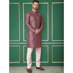 Jompers Abstract Embroidered  Mandarin Collar Mirror Work Straight Kurta-picture-29