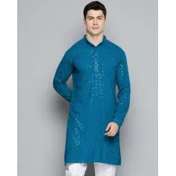 jompers Embellished Long Kurta with Mandarin Collar-picture-11