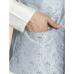 Jompers Embroidered Mandarin Collar Nehru Jacket image 2