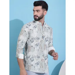 Jompers Ethnic Motifs Printed Corduroy Short Kurta-picture-22