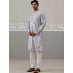Jompers Ethnic Motifs Printed Mandarin Collar Kurta with Pyjamas-picture-36