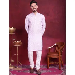 Jompers Floral Printed Mandarin Collar Kurta with Churidar-picture-24