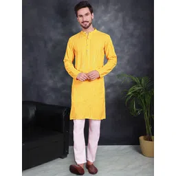 Jompers Geometric Embroidered Mandarin Collar Sequins Straight Kurta-picture-38