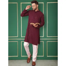 Jompers Geometric Embroidered Thread Work Kurta-picture-21