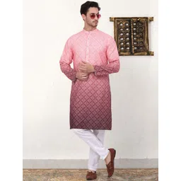 Jompers Geometric Printed Mandarin Collar Straight Kurta-picture-36