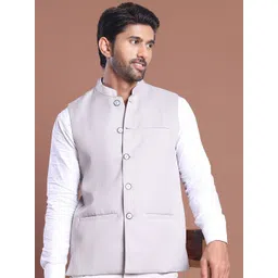 Jompers Mandarin Collar Nehrujacket-image-30