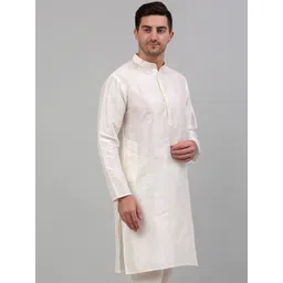 Jompers Mandarin Collar Silk Kurta-image-31
