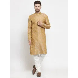 Jompers Mandarin Collar Woven Design Kurta with Churidar-image-37