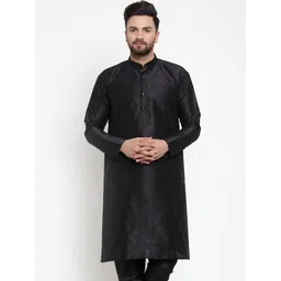 Jompers Men Black Solid Kurta-picture-34