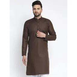 Jompers Men Coffee Brown Kurta-picture-34