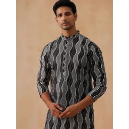 Jompers Men Embellished Festive Silk Straight Kurta-picture-34