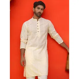 Jompers Men Embroidered Chikankari Kurta-picture-36