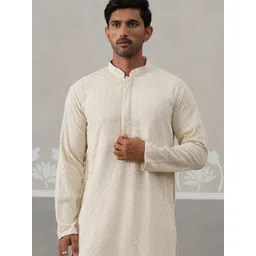 Jompers Men Embroidered Chikankari Kurta-picture-12