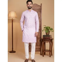 Jompers Men Ethnic Motifs Printed Regular Kurta with Churidar-picture-19