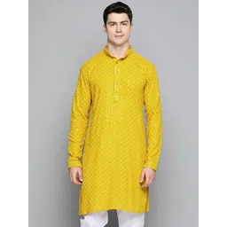 Jompers Men Floral Embroidered Sequinned Kurta-picture-41