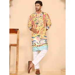 jompers Men Floral Printed Ethnic Kurta with Pyjama-picture-18