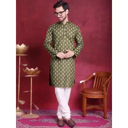 Jompers Men Floral Printed Regular Kurta with Pyjamas-picture-33