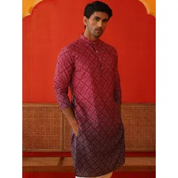 Jompers Men Floral Printed Sequinned Floral Kurta-picture-30