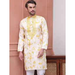 Jompers Men Geometric Embroidered Sequinned Kurta-picture-26