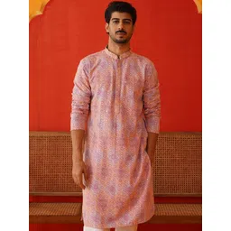 Jompers Men Geometric Embroidered Sequinned Kurta-picture-21