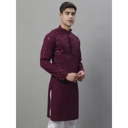 Jompers Men Geometric Embroidered Sequinned Kurta-picture-39