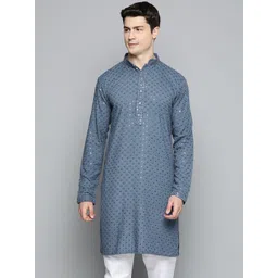 Jompers Men Mandarin Collar Embellished Cotton Kurta-picture-40