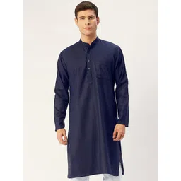 Jompers Men Navy Blue Kurta-picture-17