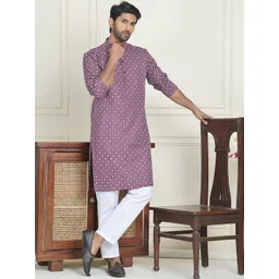 Jompers Men Printed Regular Kurta with Pyjamas-picture-18