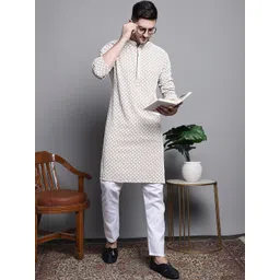 jompers Men Pure Cotton Kurta Pyjama Set-picture-25