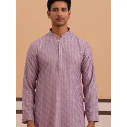 jompers Men Self Design Viscose Rayon Straight Kurta-picture-10