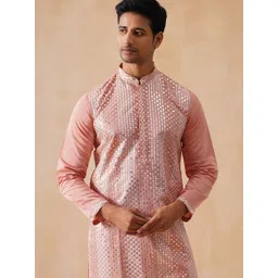 Jompers Men Sequins Embroidered Chikankari Kurta-picture-16
