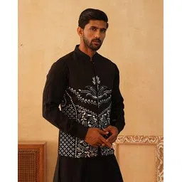 jompers Men Sleeveless Mandarin Collar Nehru Jacket-picture-15