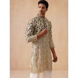 Jompers Men Woven Design Festive Silk Straight Kurta-picture-17